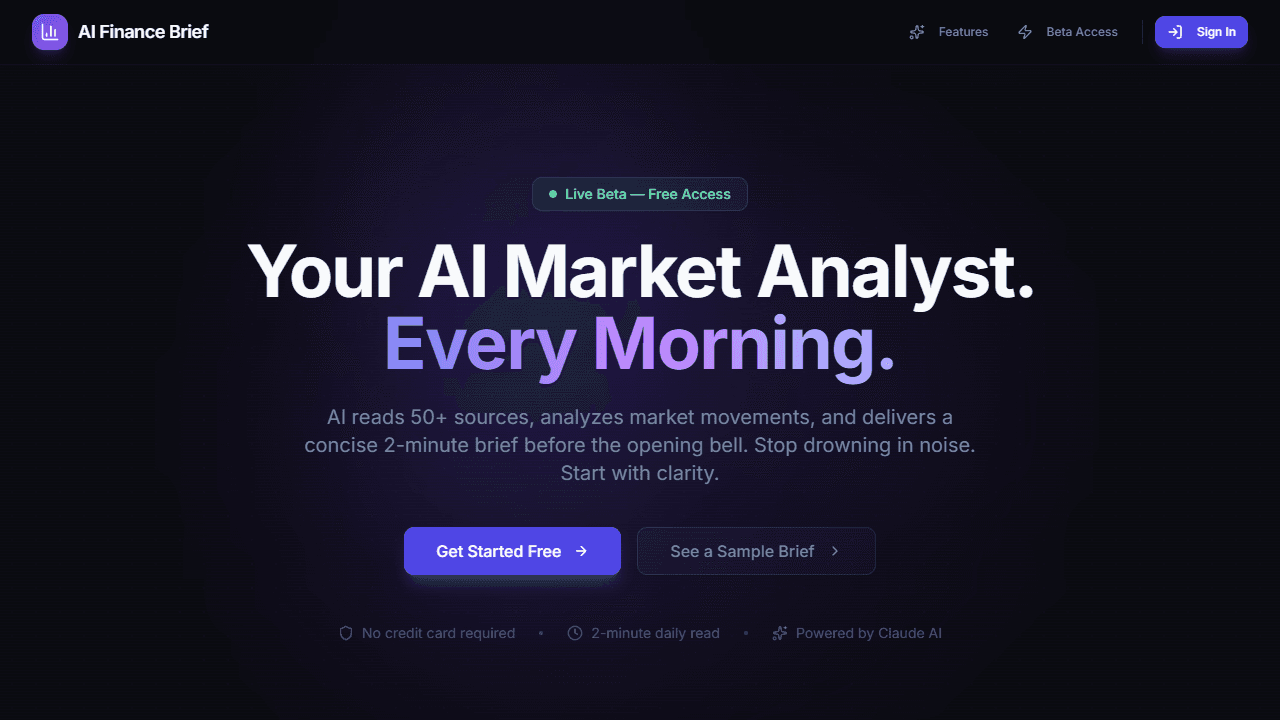 AI Finance Brief
