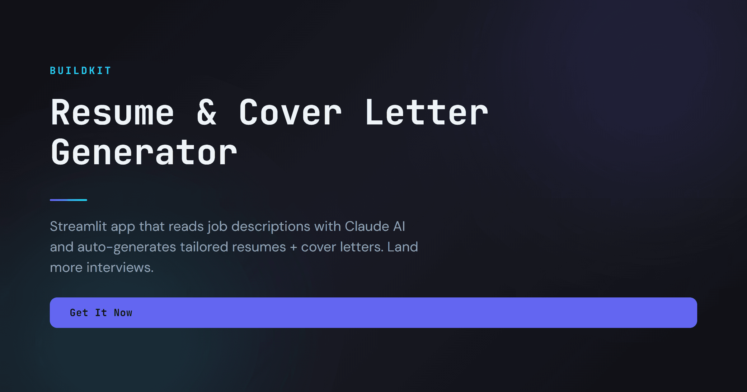 Resume & Cover Letter Generator